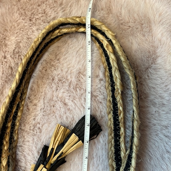 NWOT Woven burlap purse with leopard print - Picture 6 of 6